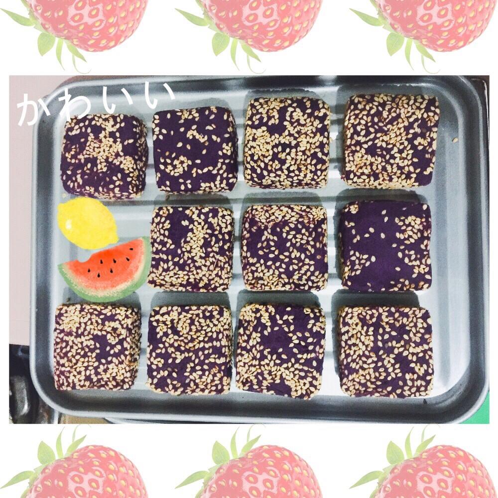 紫薯芝麻饼