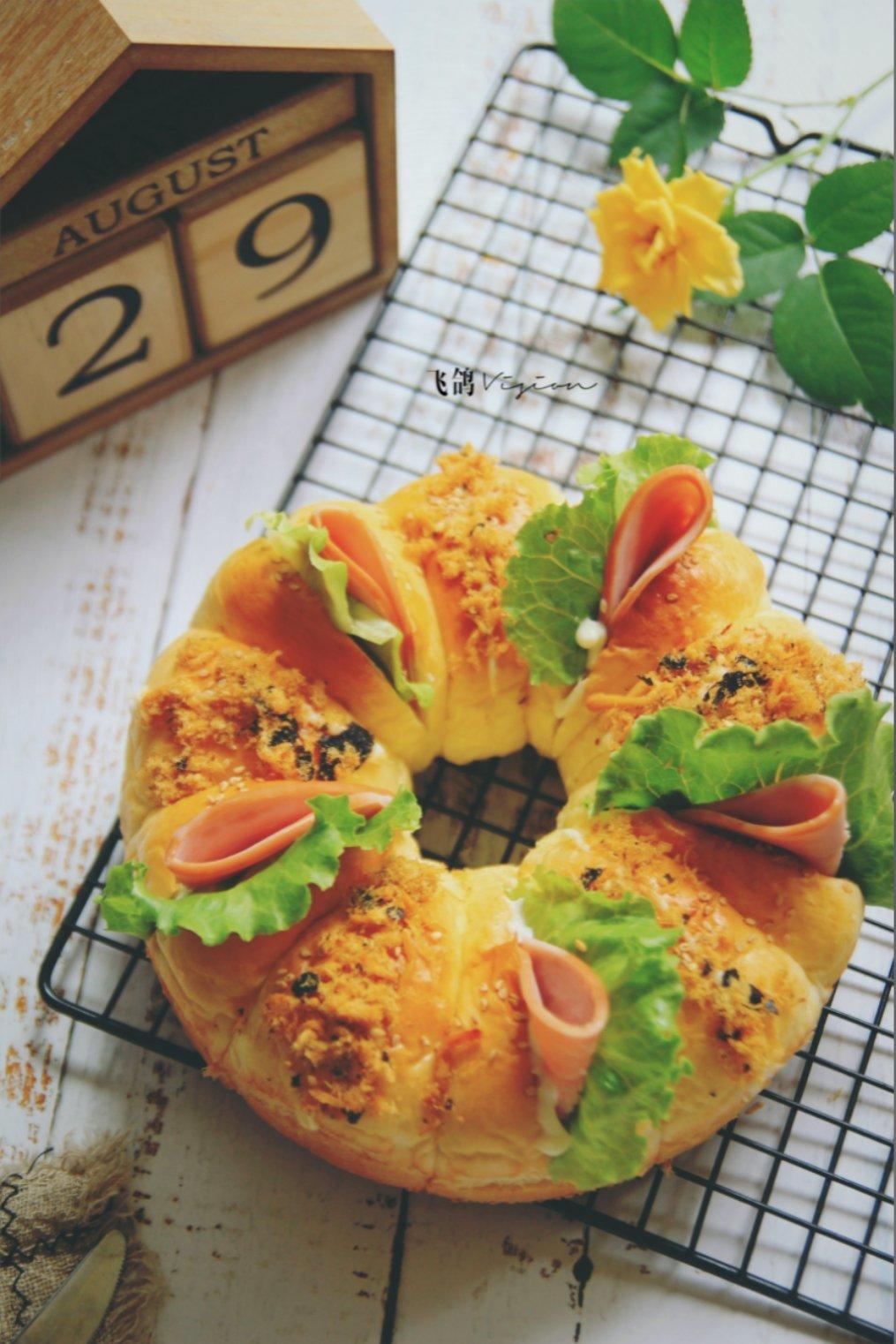 一次性发酵皇冠花环面包