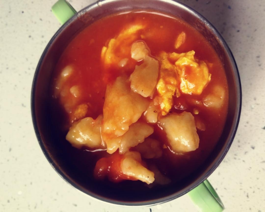 番茄煎蛋面疙瘩汤