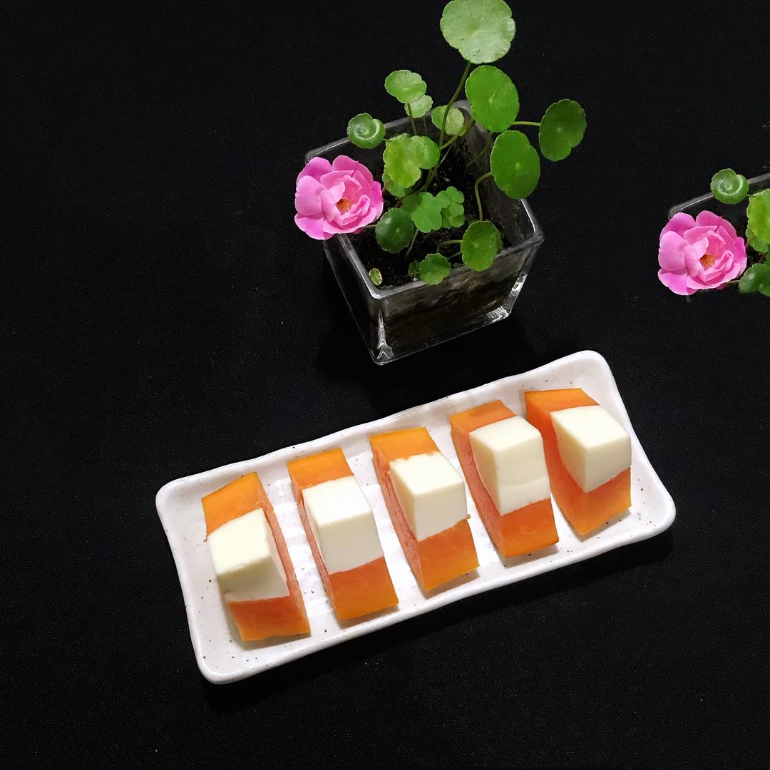 爱心fuvj做的牛奶木瓜冻