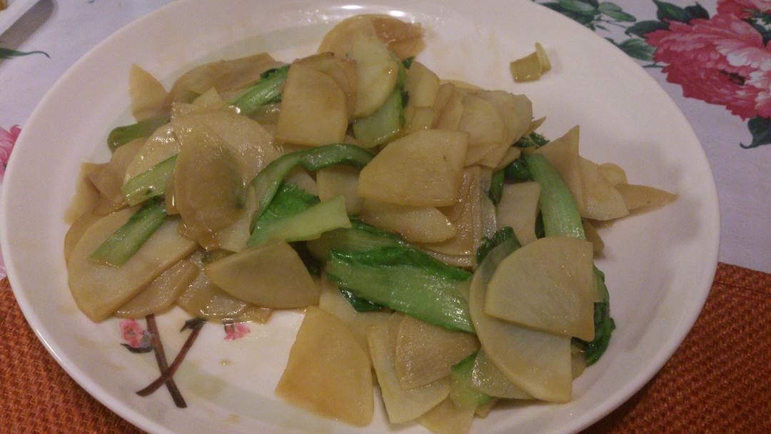 小白菜炒土豆片