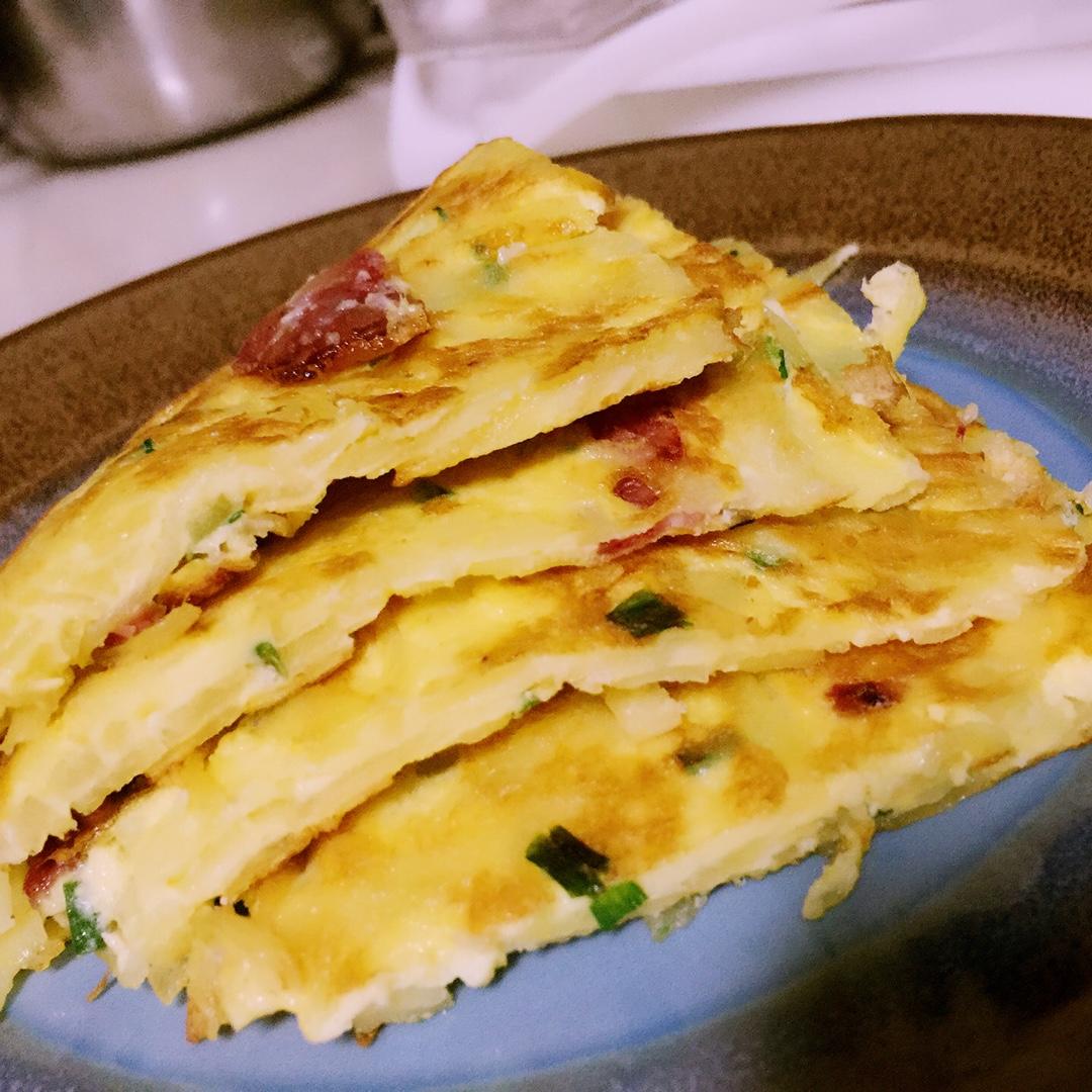 香煎土豆丝鸡蛋饼