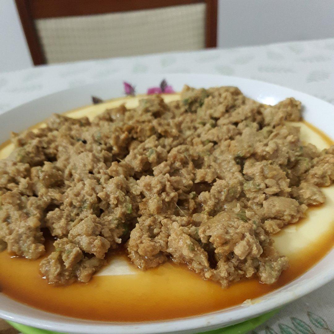 【豆腐肉末蒸蛋】非常嫩滑，小朋友也特喜欢