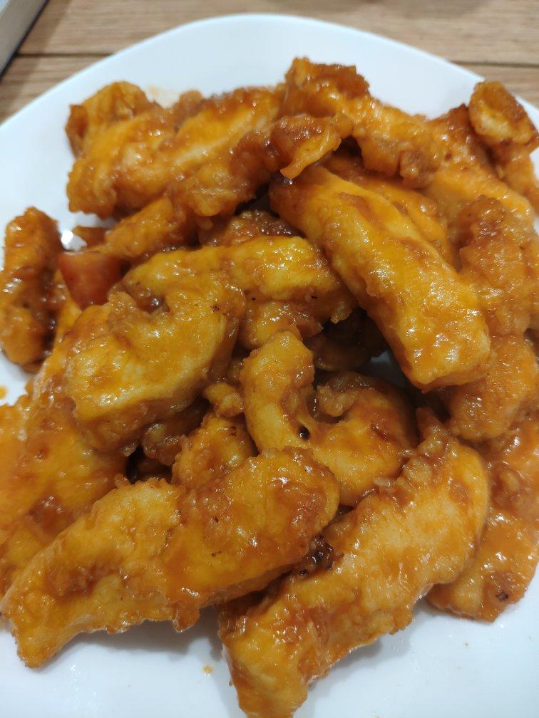 酸甜可口的糖醋里脊(鸡胸肉版)