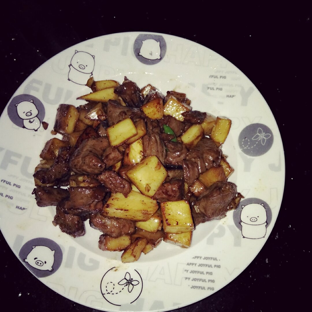 黑椒杏鲍菇牛肉粒