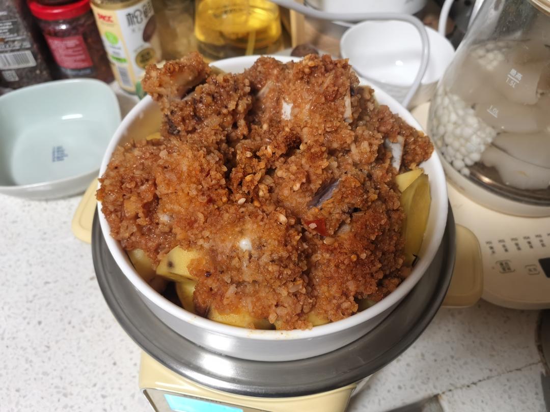 超简单的电蒸锅粉蒸排骨