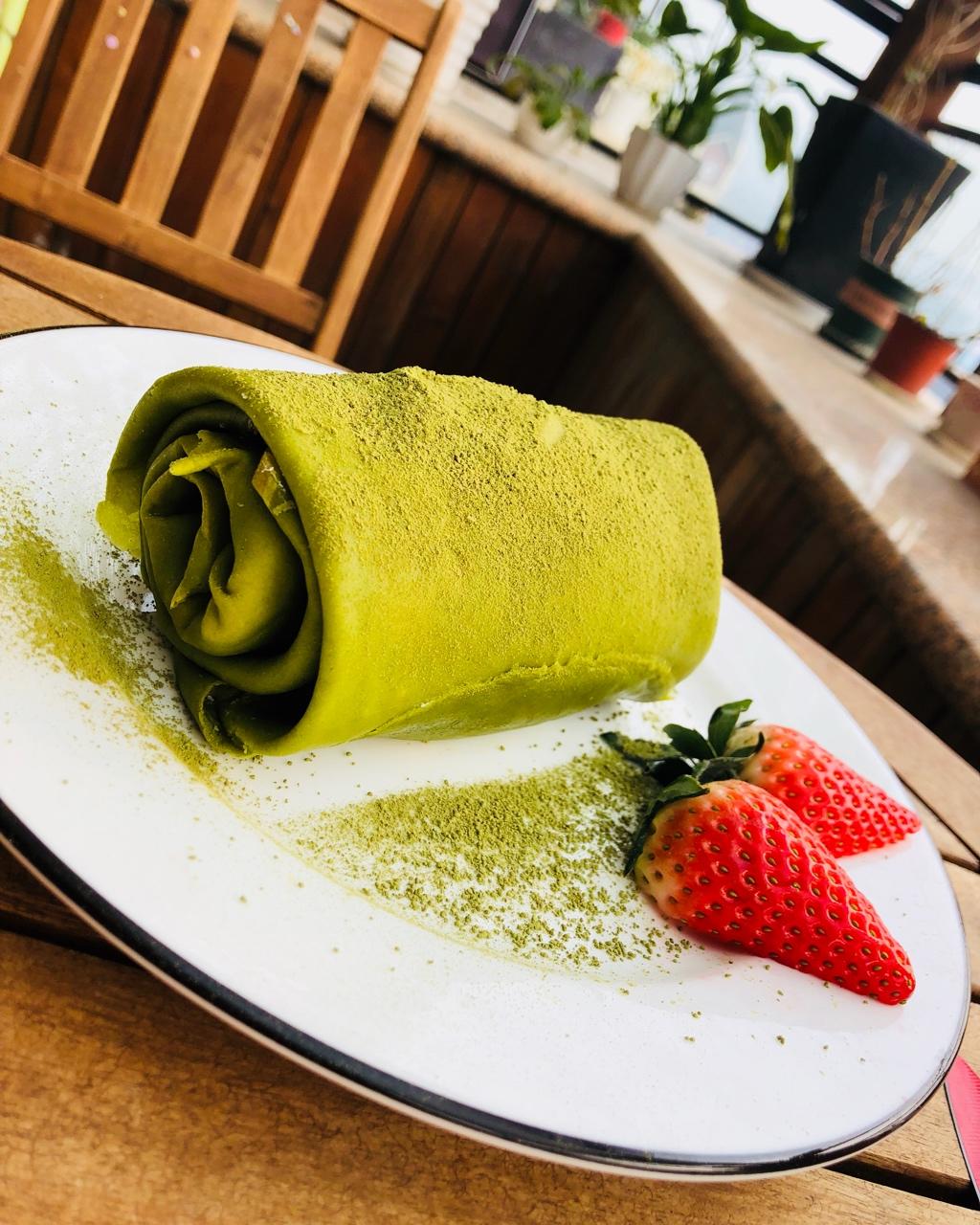 网红食谱│抹茶毛巾卷