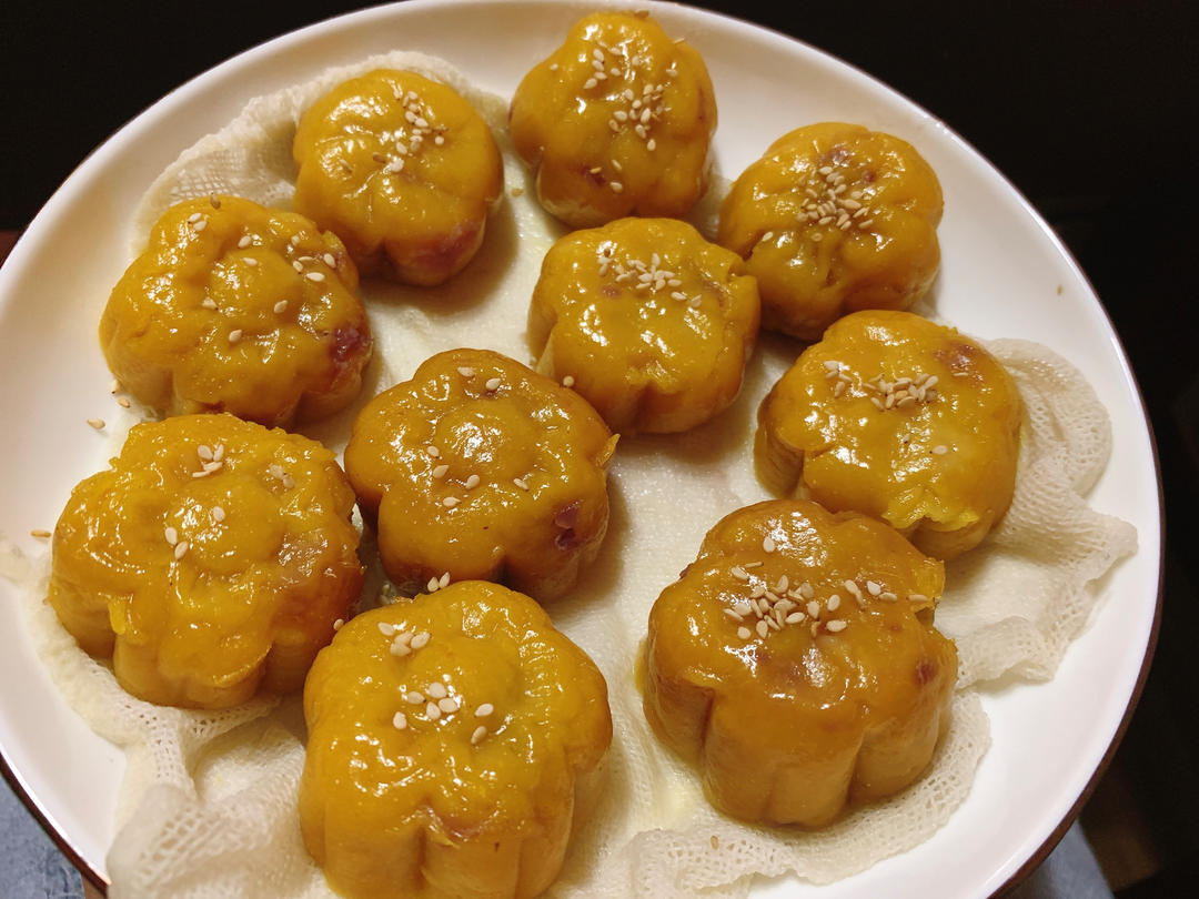 自带美颜的南瓜饼㊙️蒸后不变形💯软糯好吃