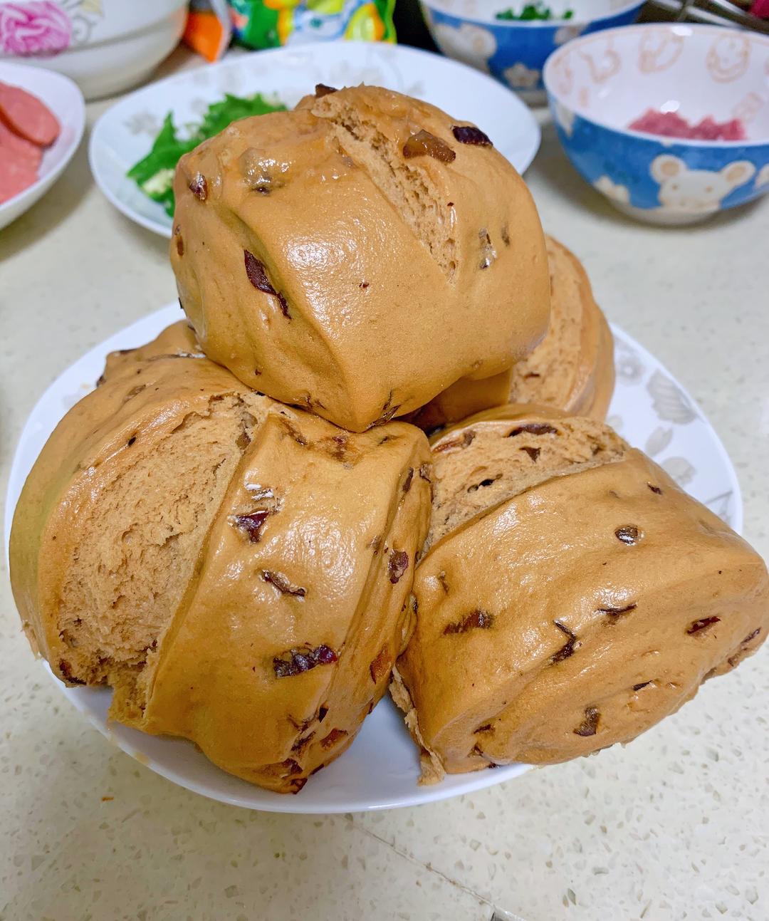 红糖红枣馒头的做法