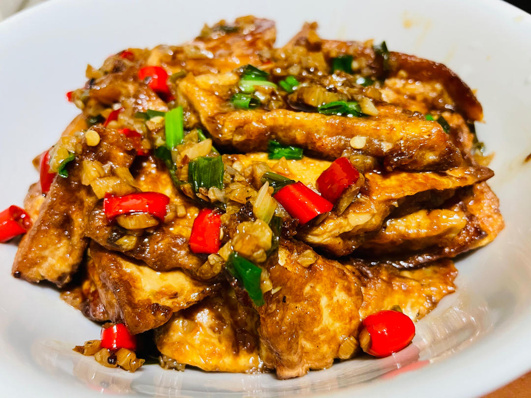 焖煎豆腐
