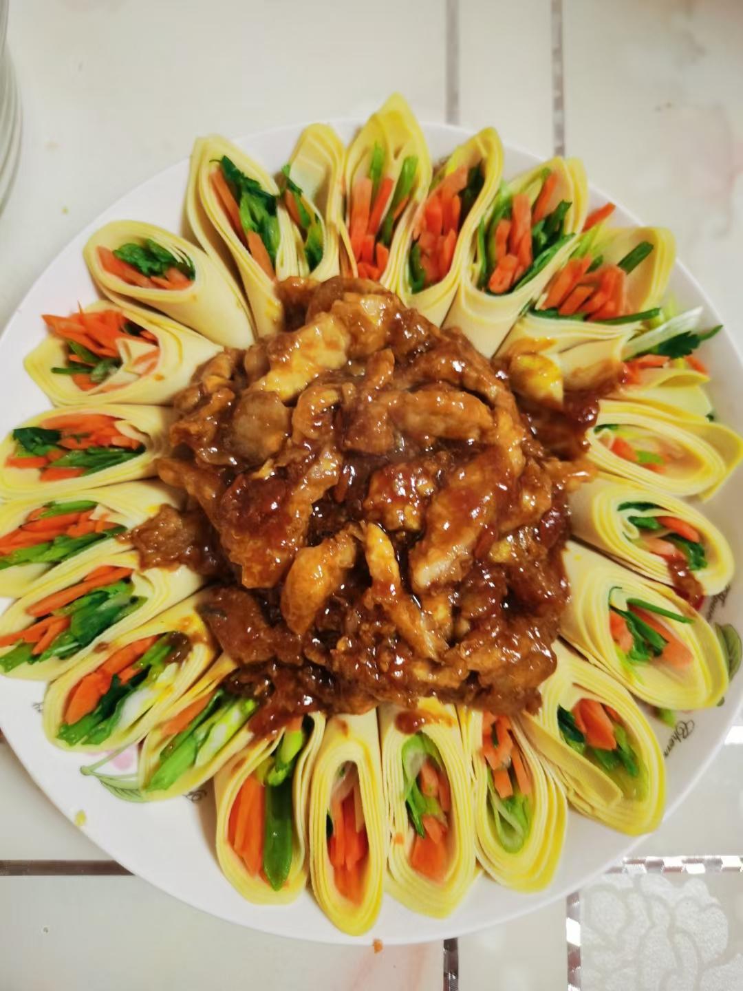 🔥花开富贵千张蔬菜卷‼️好看又好吃‼️