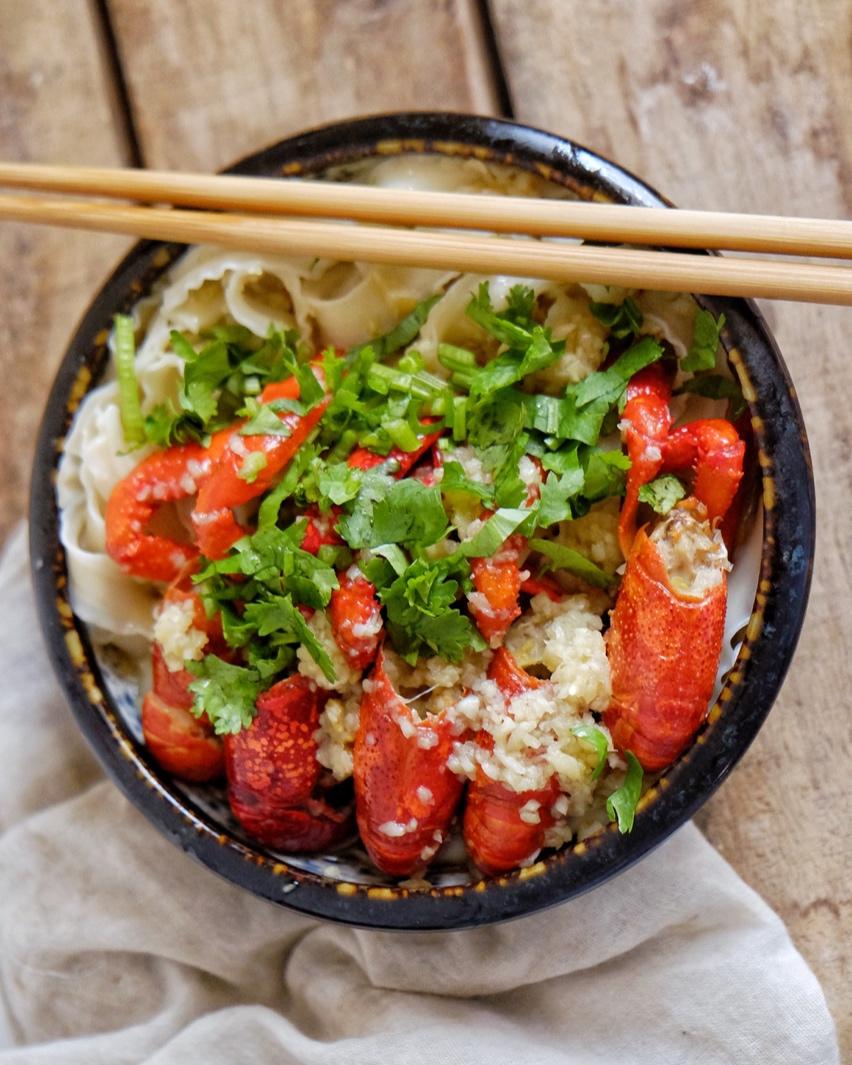 #中裕面，好生活#-小龙虾干拌刀削面