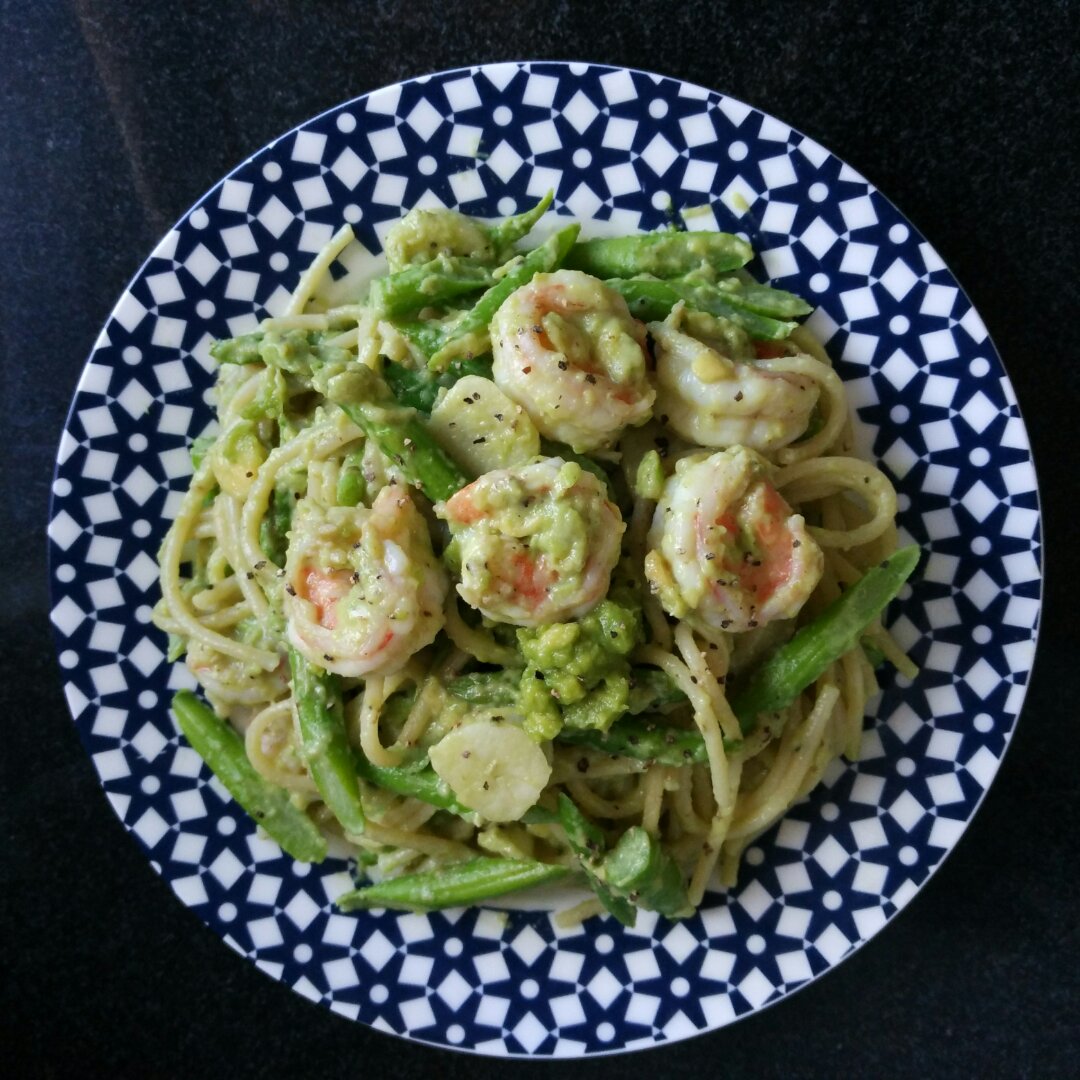 小清新牛油果火腿意面