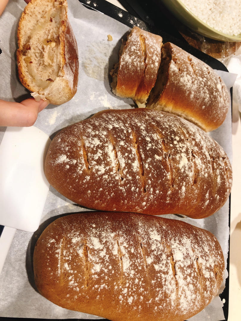 麻薯核桃夹心软欧包