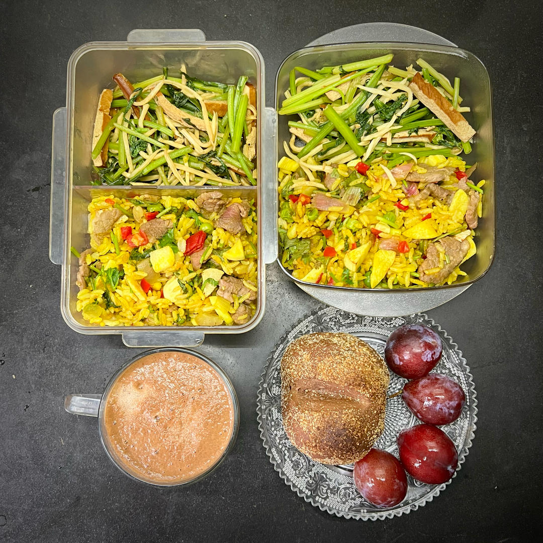 姜黄炒饭&姜黄牛奶燕麦粥（消耗姜黄粉/抗炎饮食）
