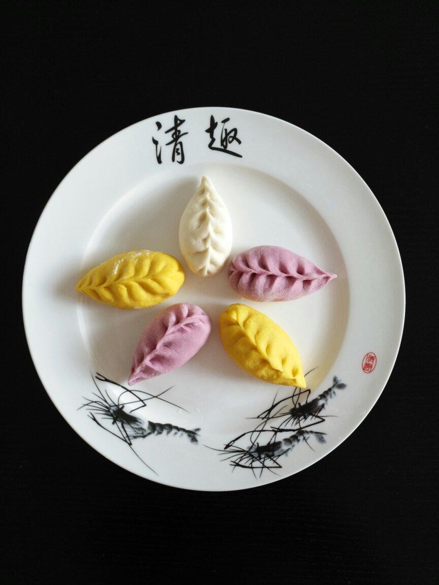 彩色柳叶饺子