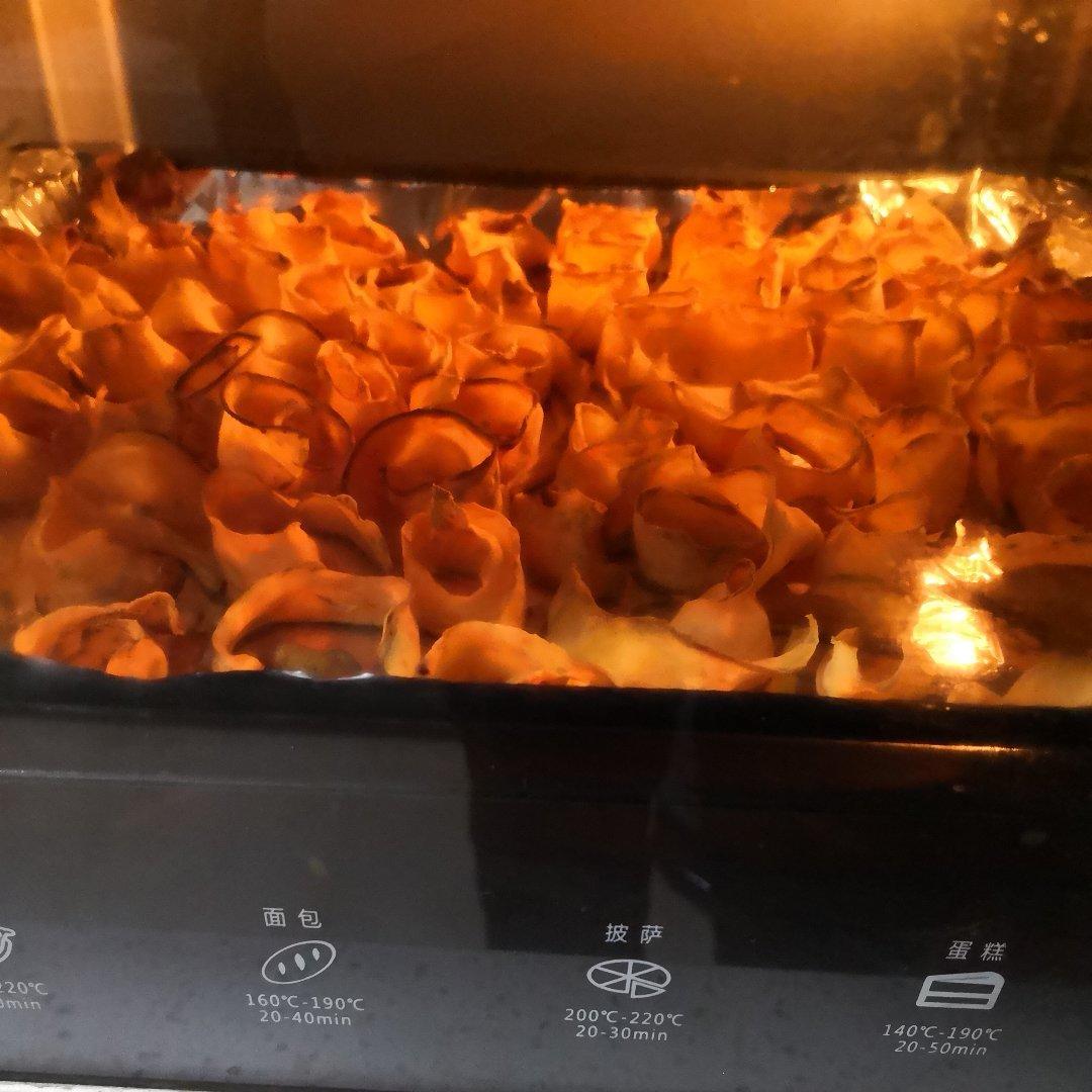 （无油烘焙）无油红薯片