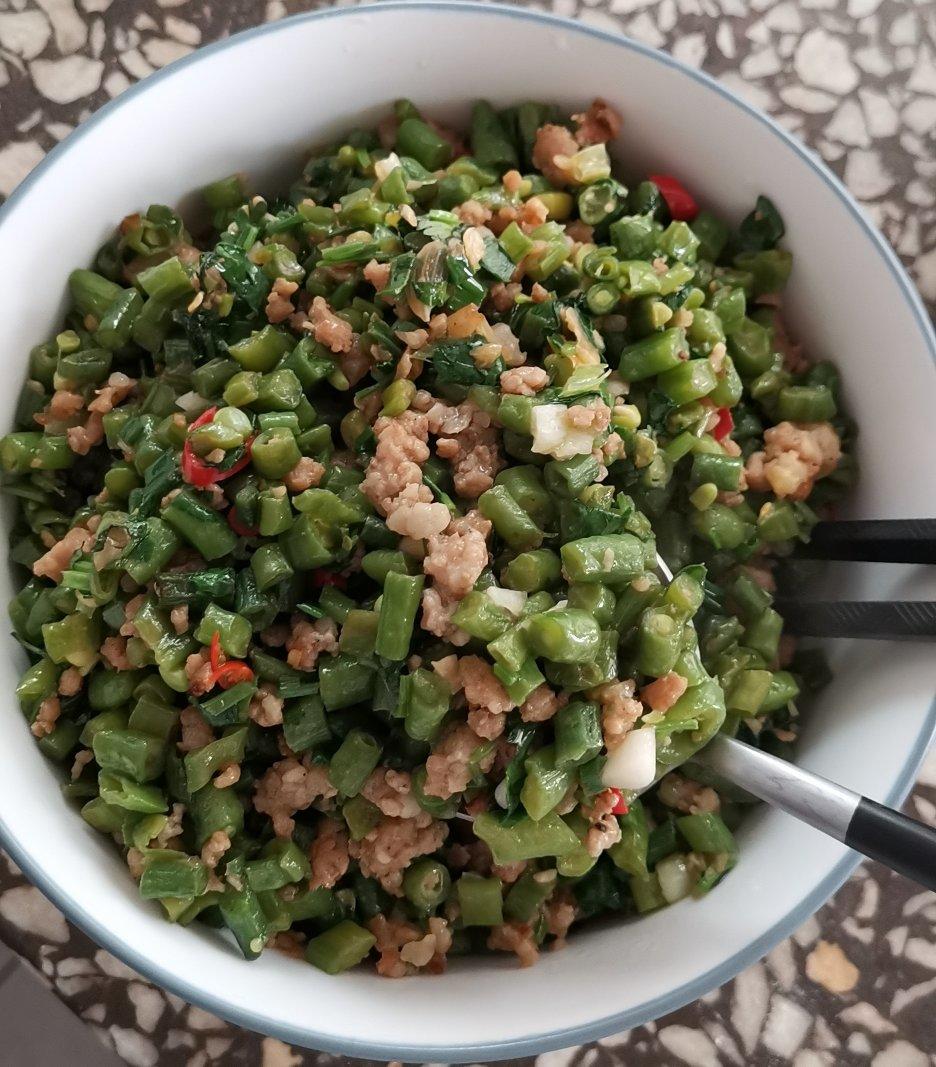 肉沫豆角下饭菜