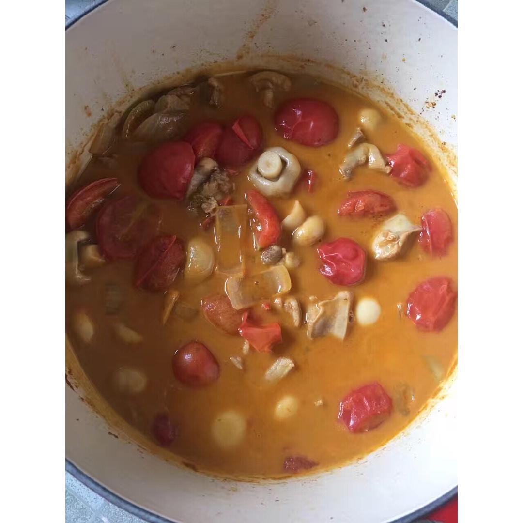 红咖喱鸡肉杂蔬