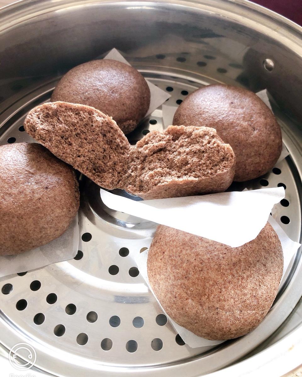 百分百纯黑麦馒头/小馅料馒头（低热量低gi健身减脂健康好美食）