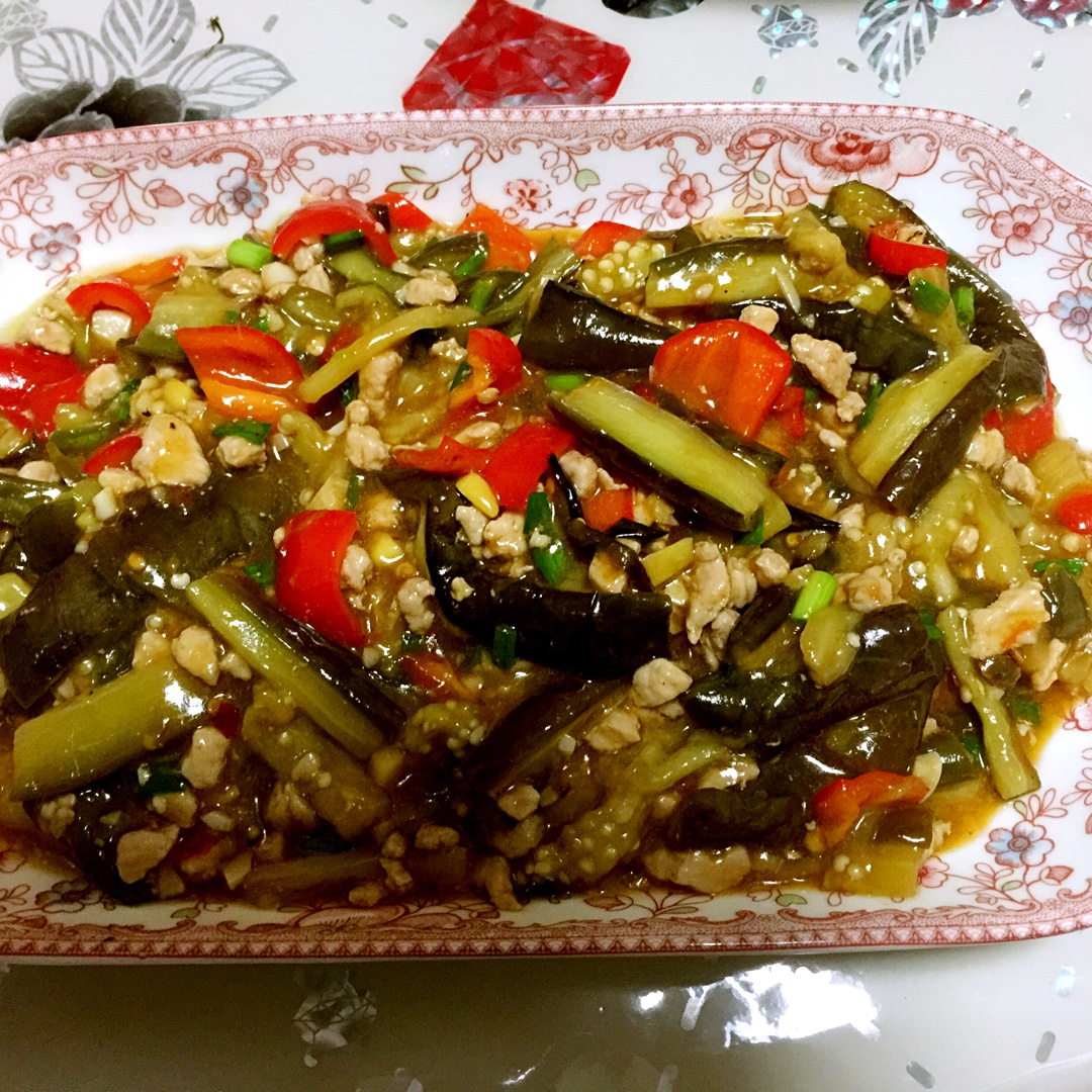 红烧肉沫茄子