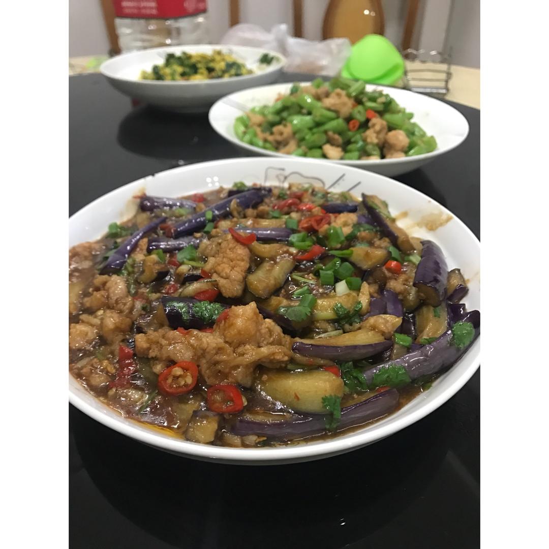 红烧肉沫茄子