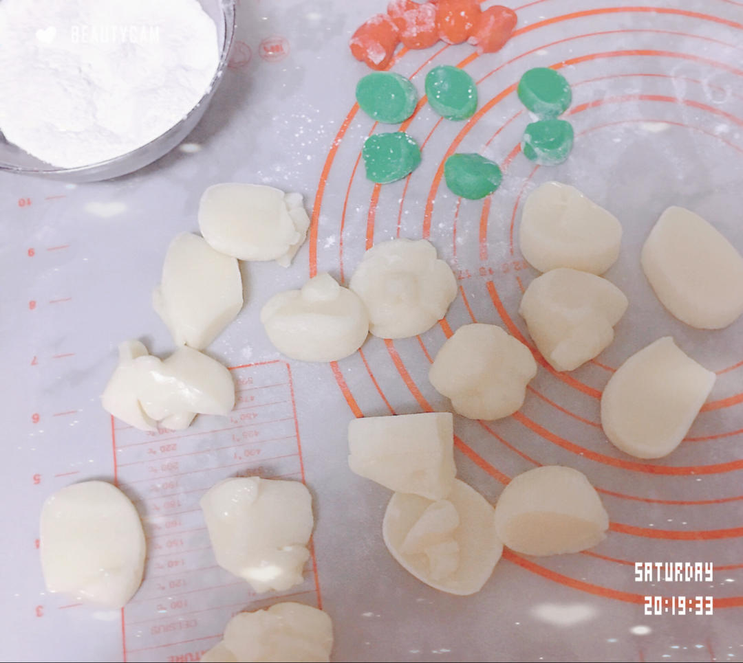 mini寿桃🍑伪青团雪媚娘冰皮月饼微波炉版