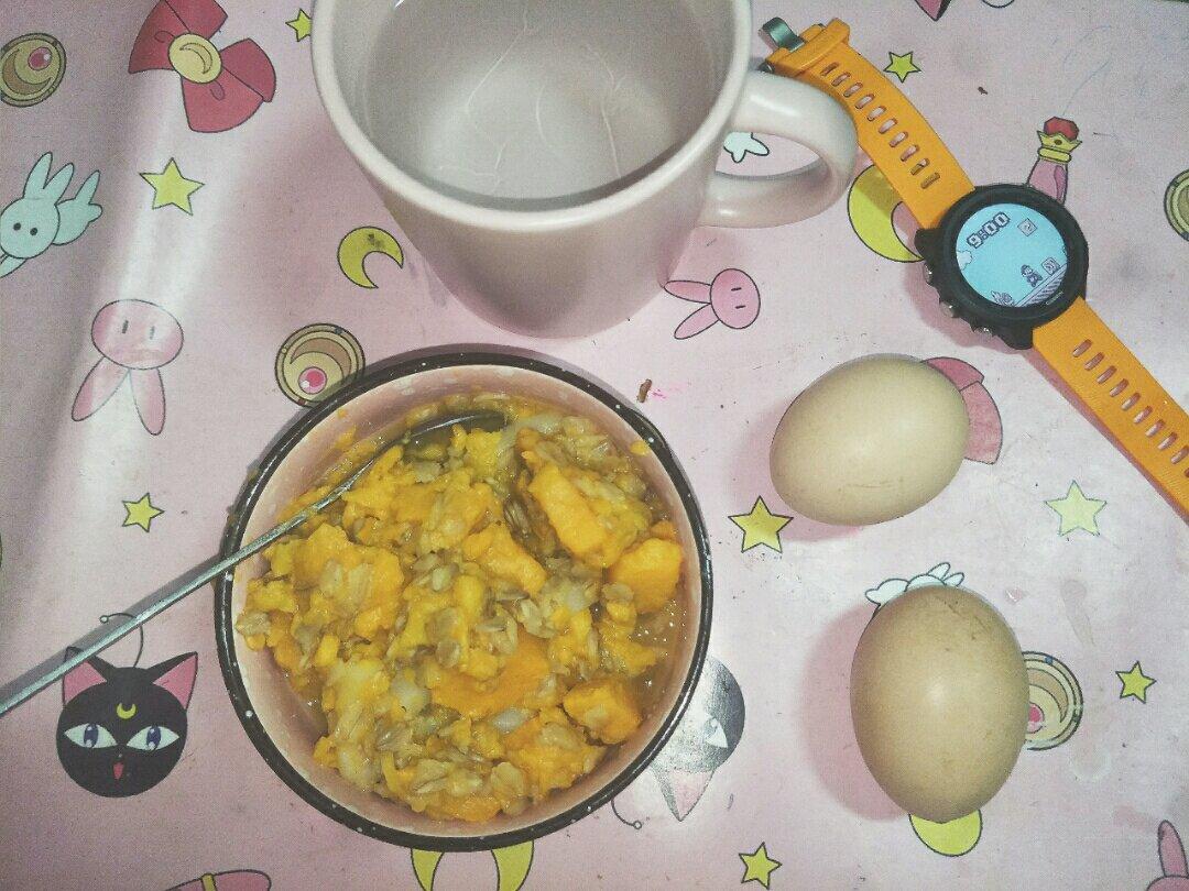 南瓜（地瓜）牛奶燕麦粥