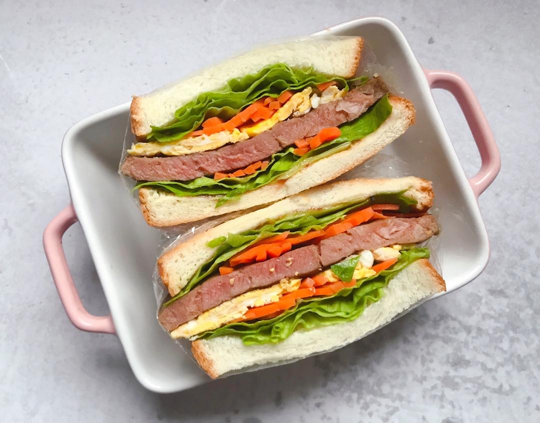 如何做超厚的沼三明治~详细tip！牛油果鸡蛋午餐肉三明治~