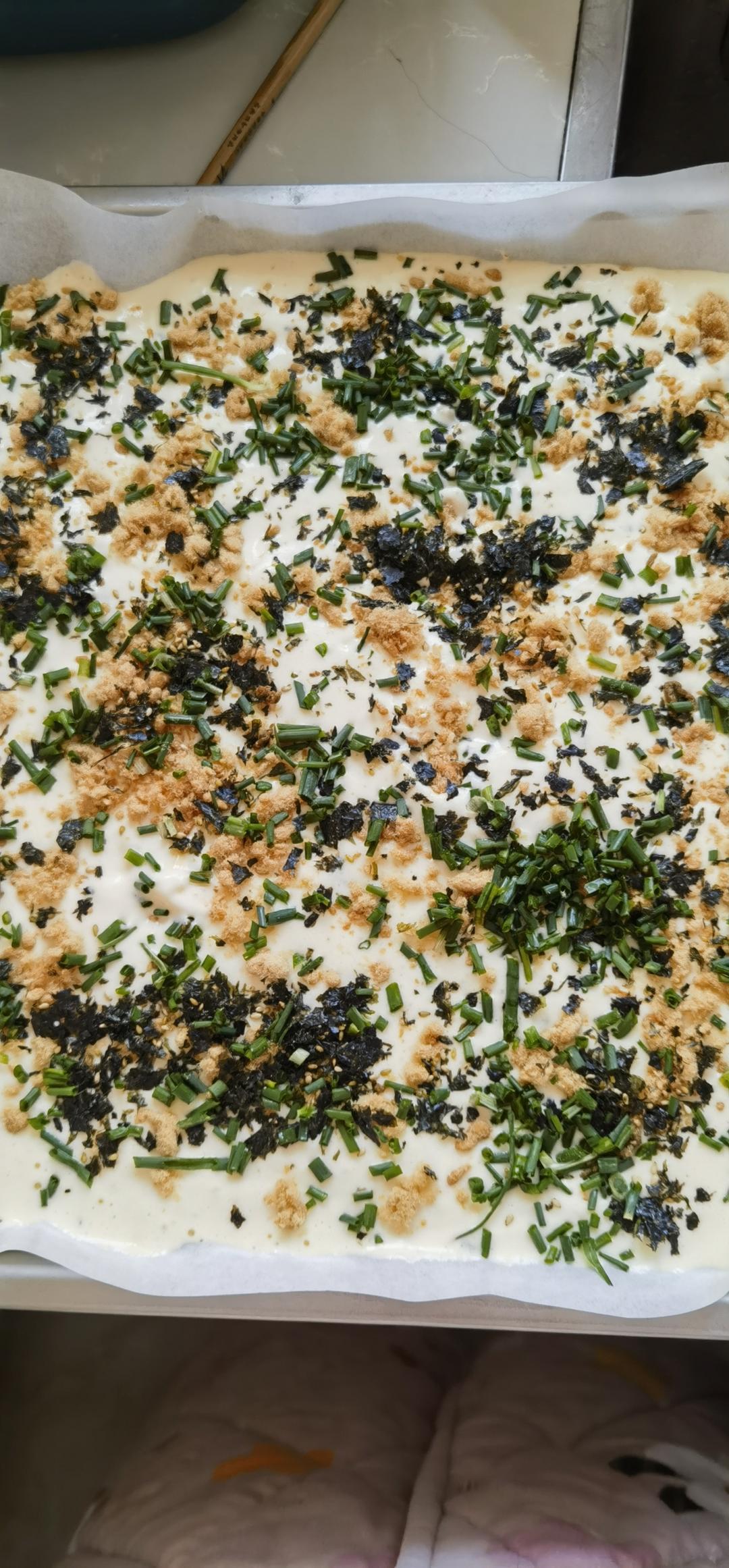 香葱肉松咸蛋糕