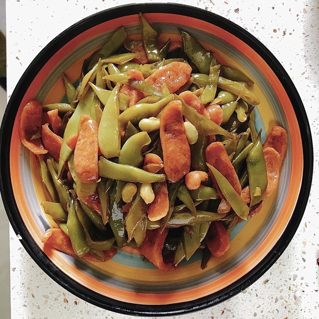 扁豆丝炒香肠