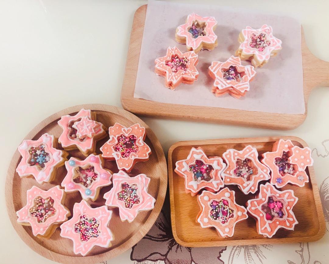 樱花糖霜摇摇乐饼干 玻璃糖饼干