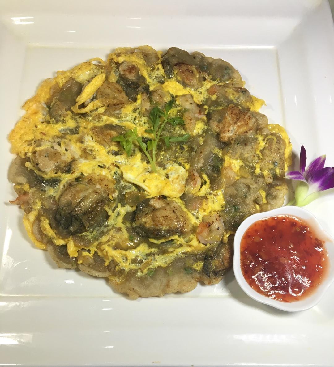 有爱大丸子做的蚝烙(蚵仔煎)