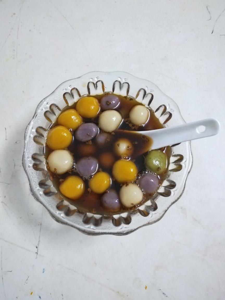 【幻彩小圆子】天然食材做彩色糯米丸