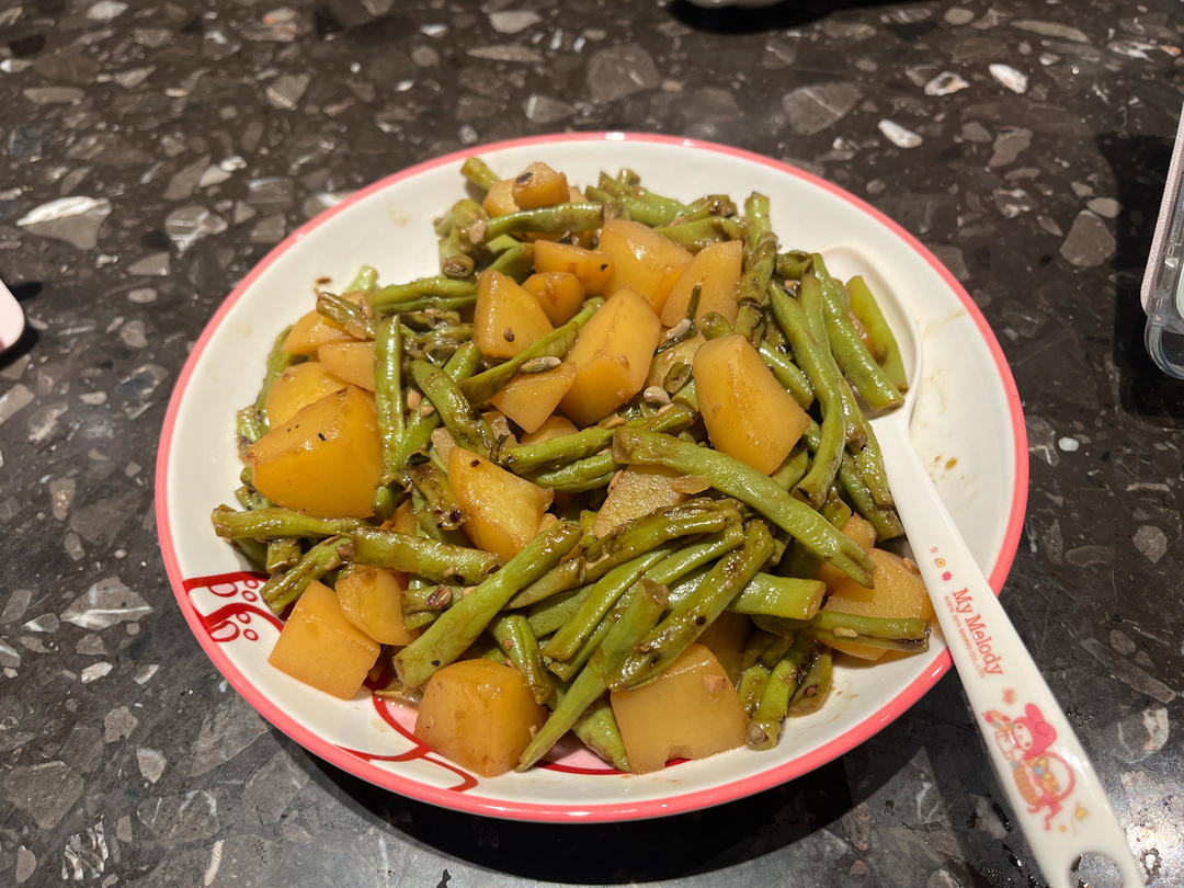 豆角炖土豆极简版💜