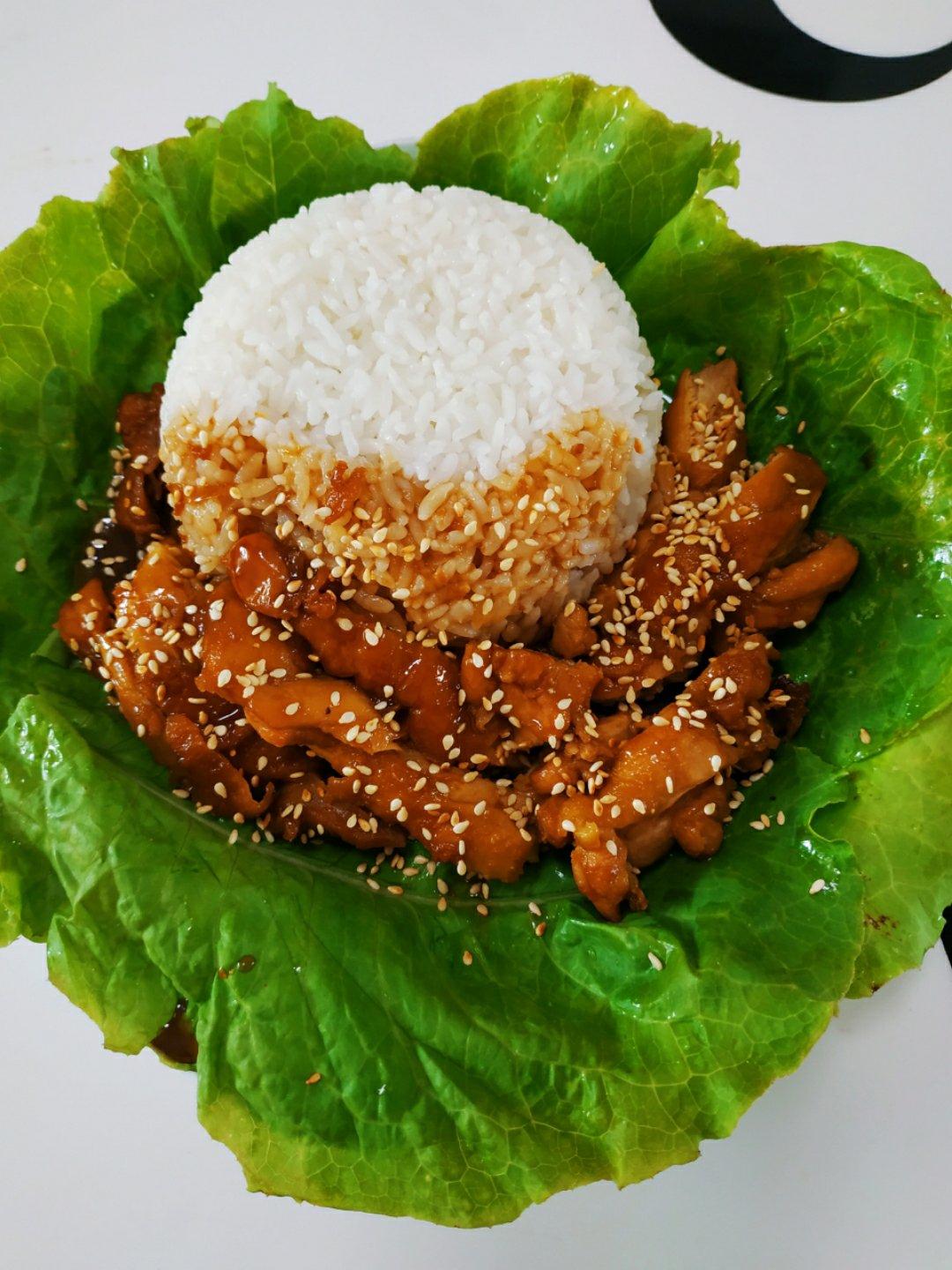 照烧鸡腿饭