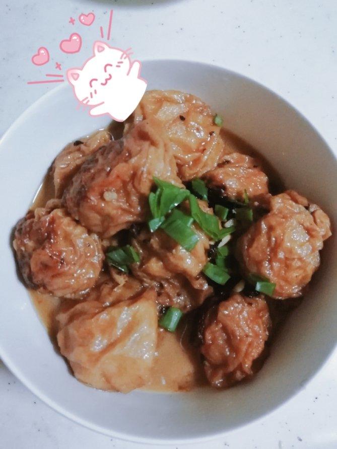 红烧油面筋塞肉