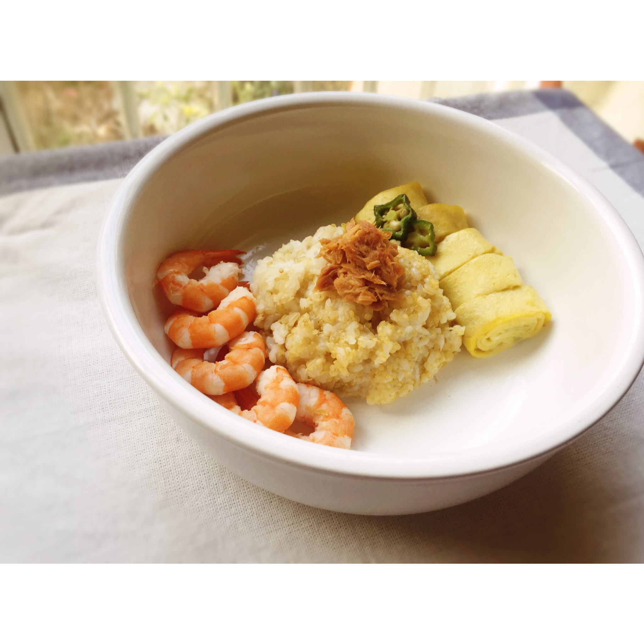 ★宠物食谱★狗狗最爱的虾子蛋卷藜麦饭