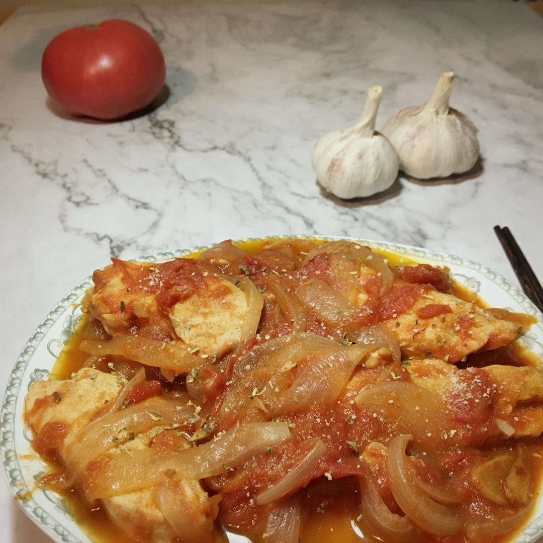 番茄炖鸡胸丨健康·三餐