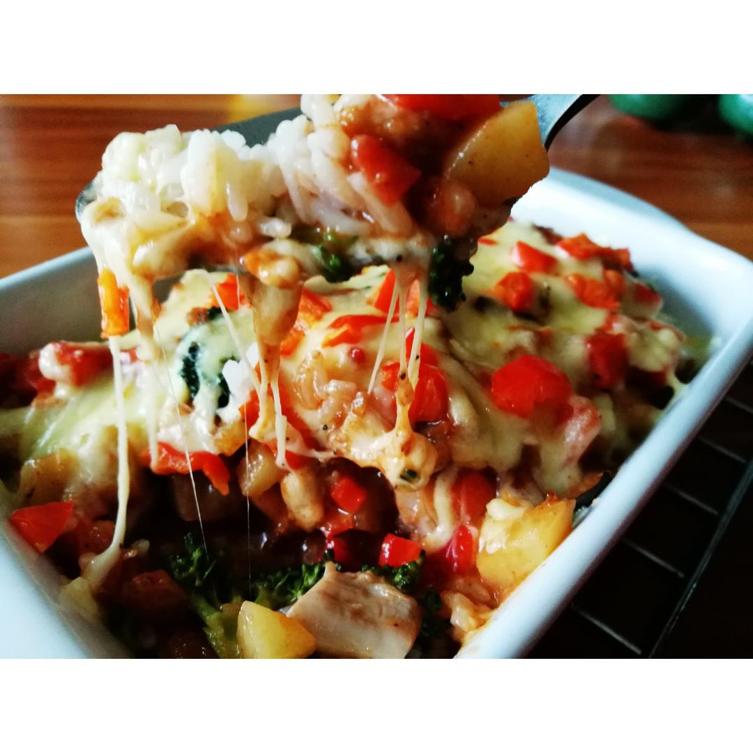 番茄鸡肉浓情焗饭【两人份】