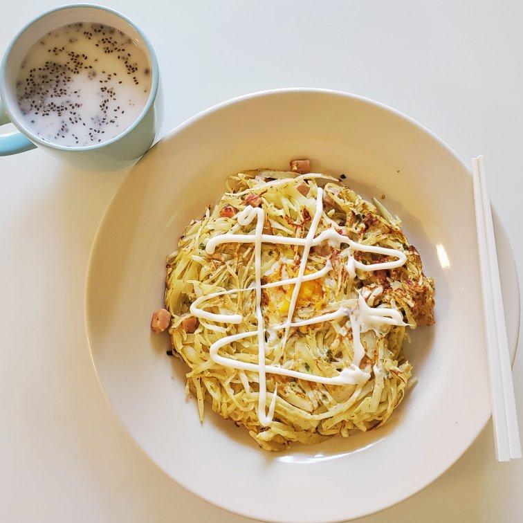 快手早餐料理-卷心菜烘蛋