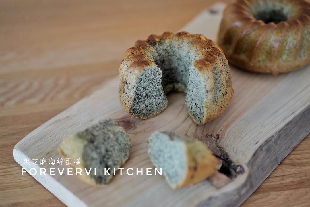 黑芝麻蛋糕(懒人戚风小美版)的做法