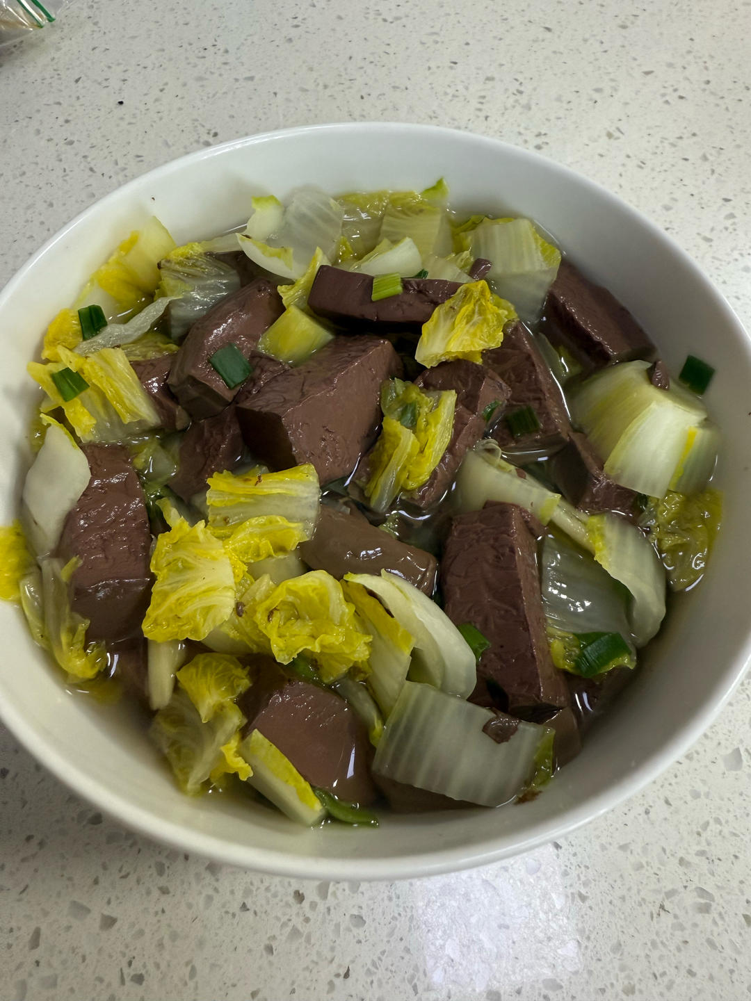 鸭血熘白菜