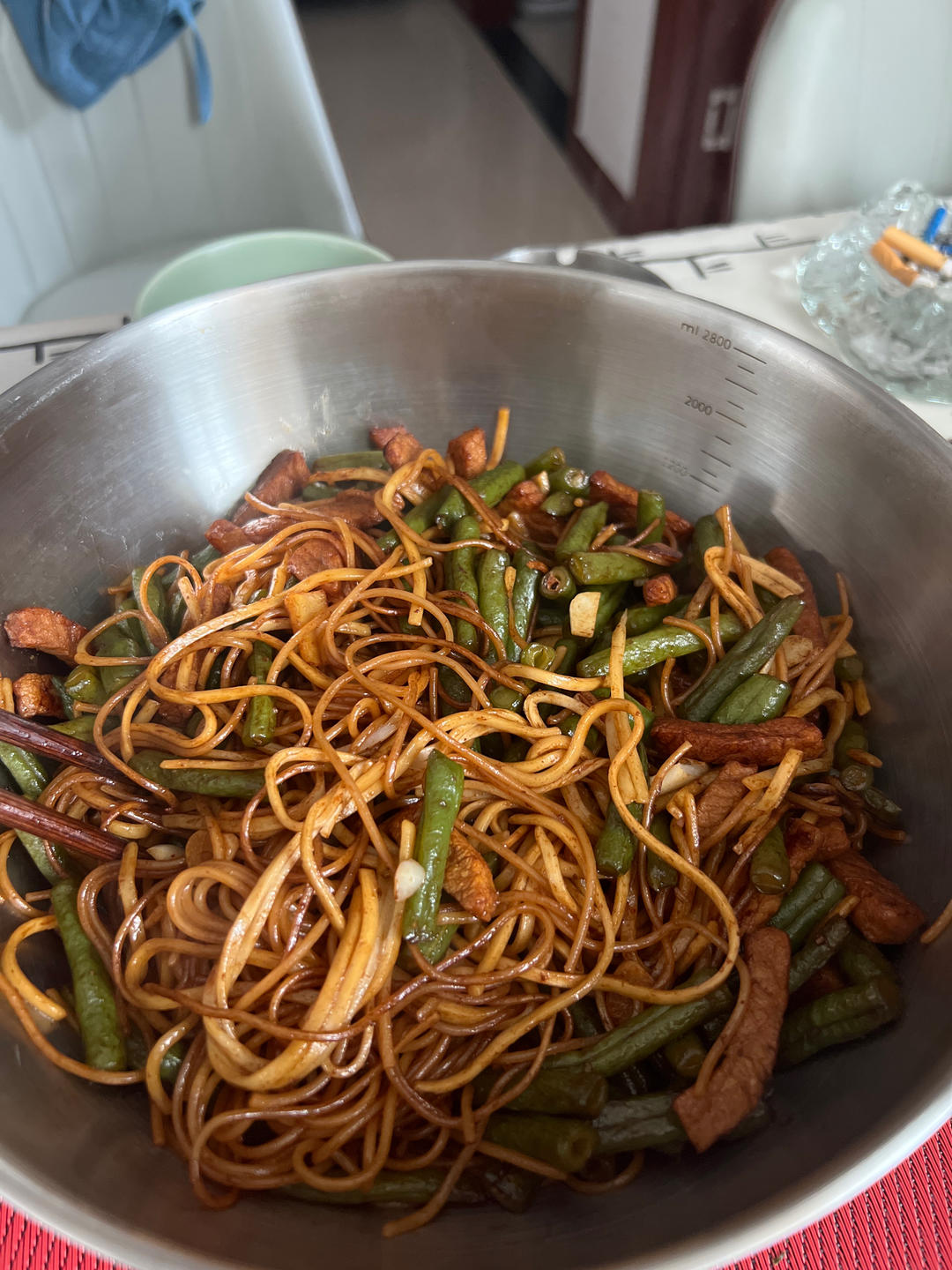 地道老北京扁豆焖面 豆角焖面 太好吃小心吃撑哦