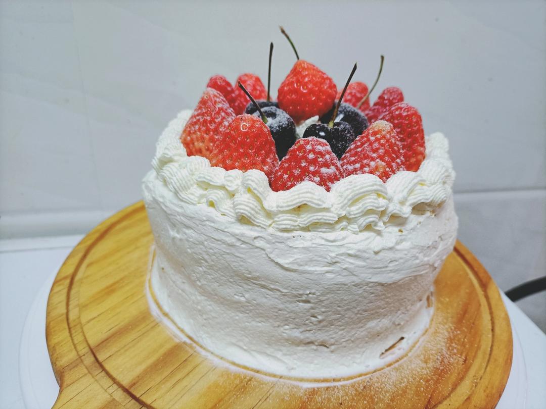 6寸芒果戚风千层蛋糕