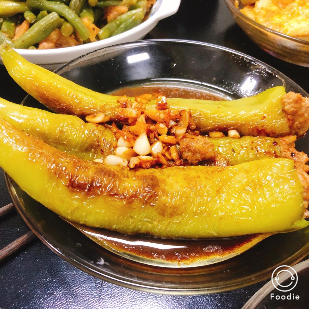 肉酿虎皮青椒