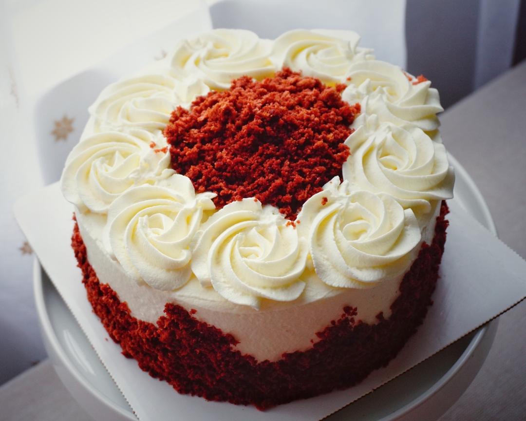 红丝绒戚风奶油蛋糕的做法