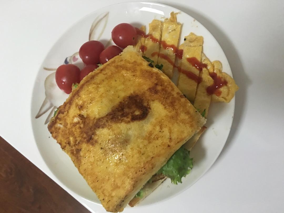 十分钟快手早餐【港式火腿西多士】