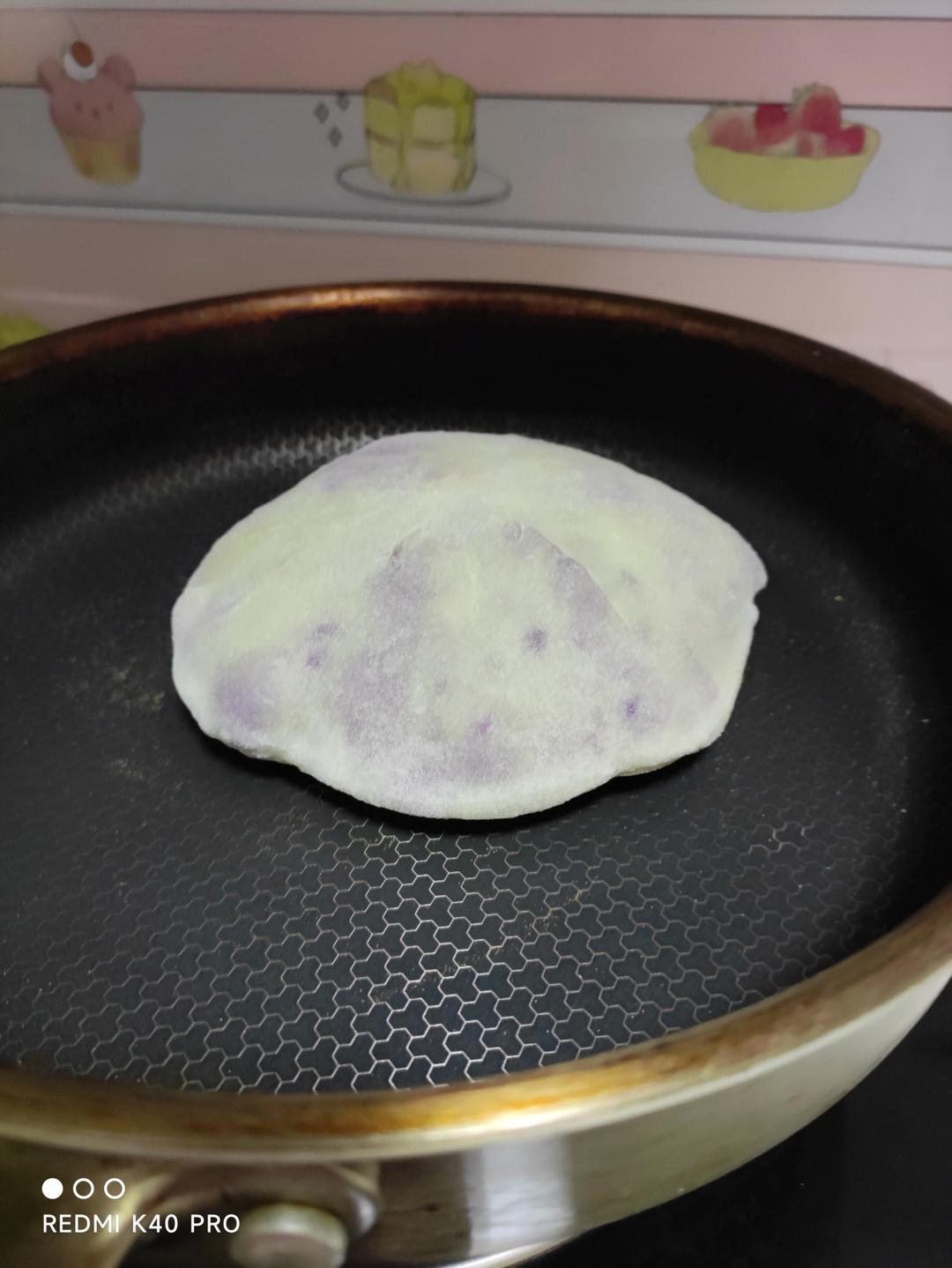 烫面紫薯饼