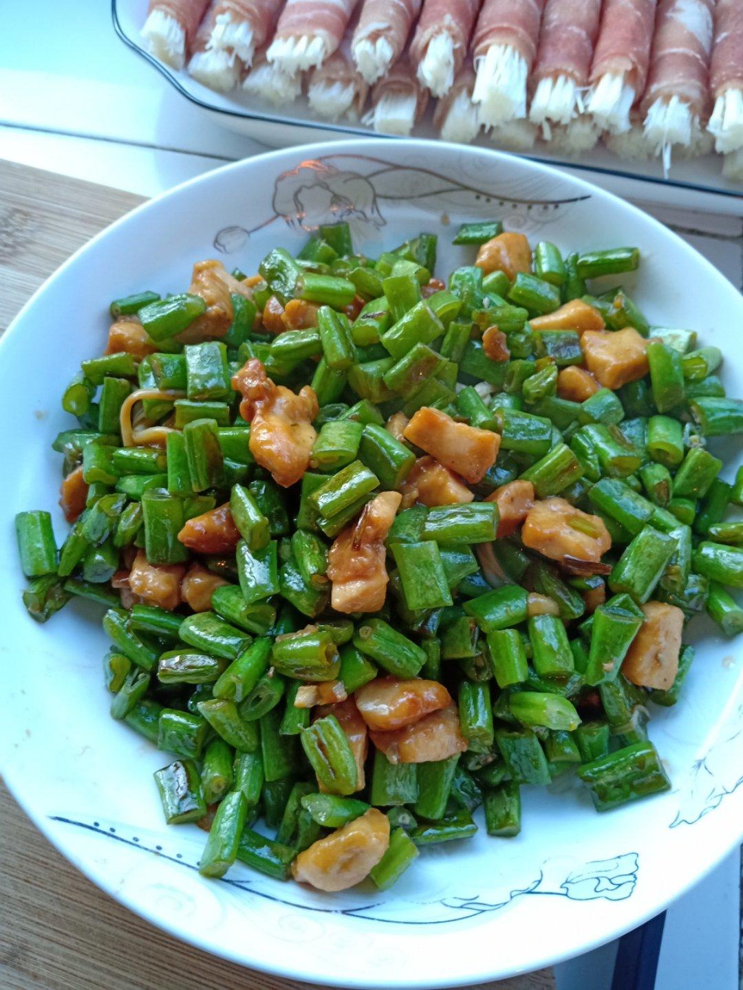 孜然豆角鸡丁「下饭菜」